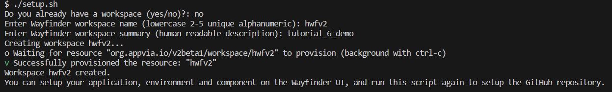 setup.sh create workspace
